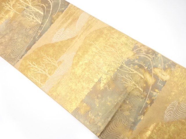 JAPANESE FUKURO OBI / WOVEN DISTANT MOUNTAINS